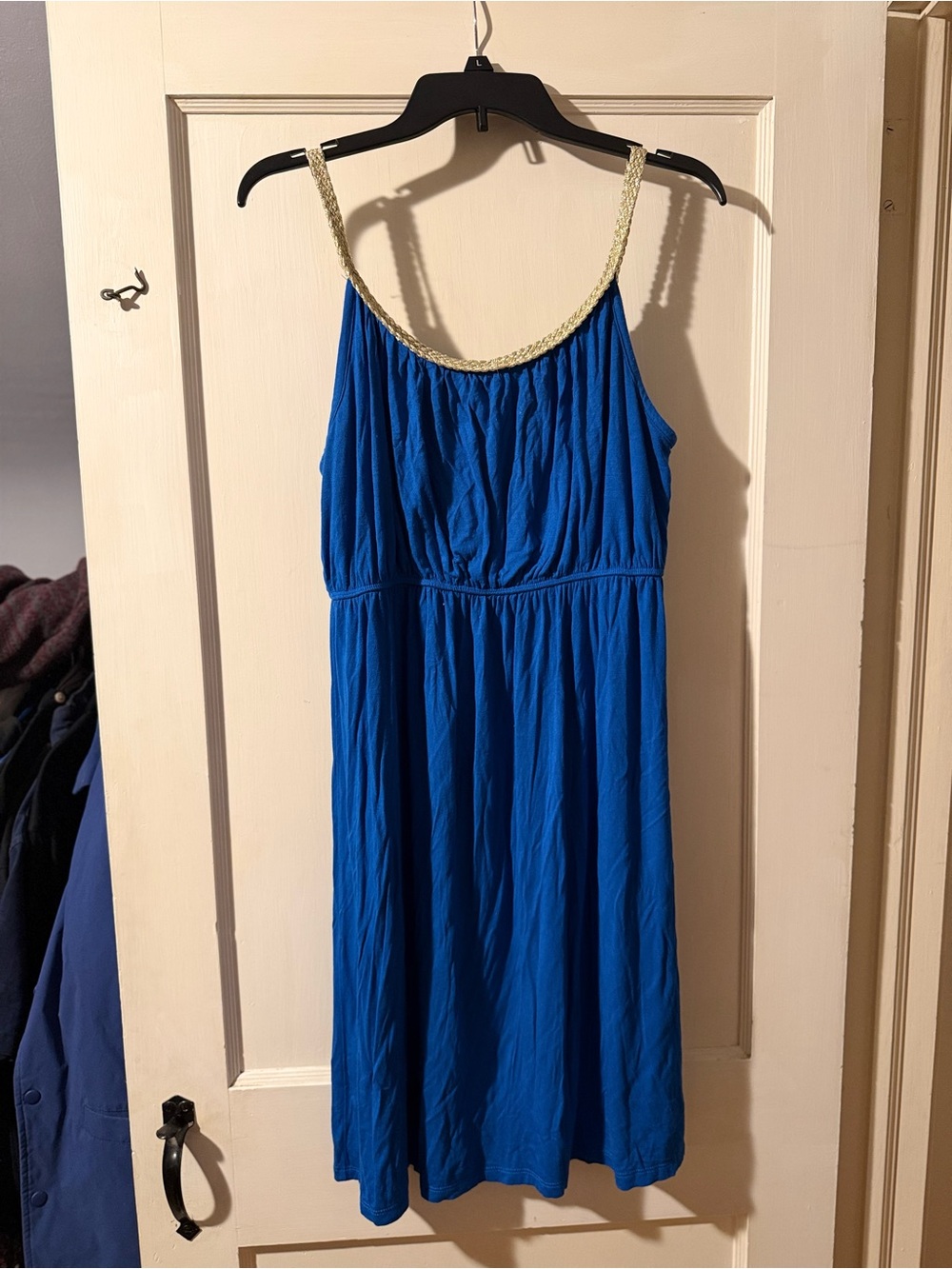 Style & Co. Royal Blue Dress with Gold Braid